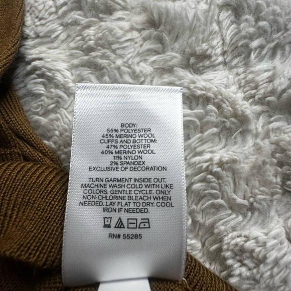 Express Camel Merino Wool Blend Pullover - Picture 6 of 7